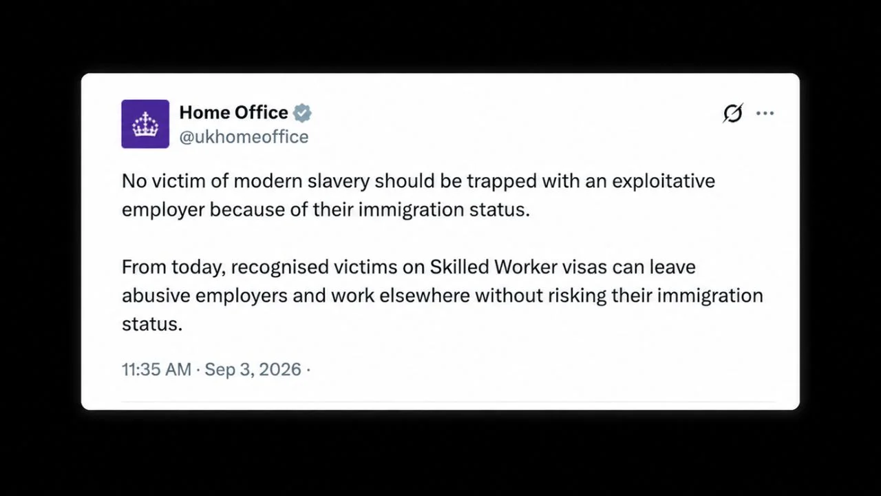 Modern Slavery Victims on Skilled Worker Visas
