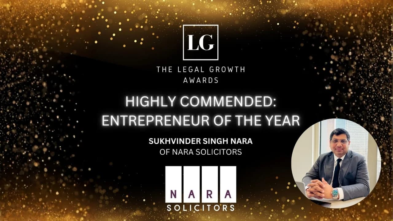 Nara Solicitors Wins Three Awards at the Legal Growth Awards 2026