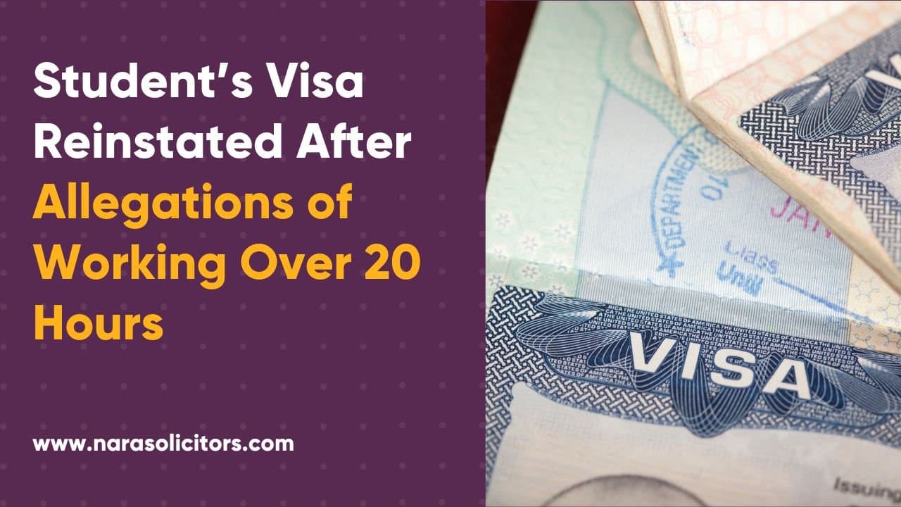 International Student’s Visa Reinstated After Allegations of Working Over 20 Hours- Another Successful Outcome!