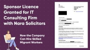 sponsor licence for it consulting firm