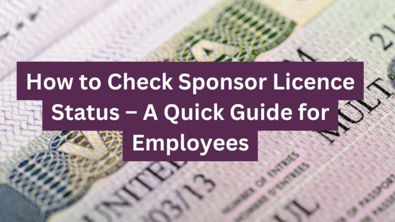 How to Check Sponsor Licence Status